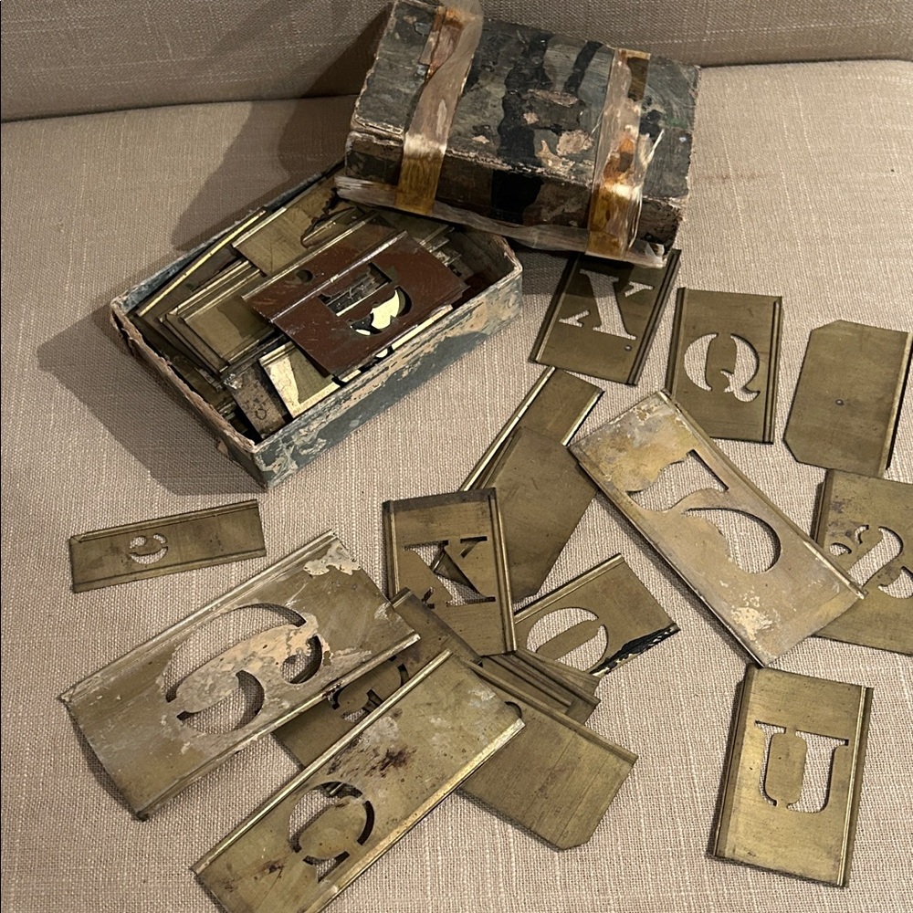 Vintage Brass Stencil Set